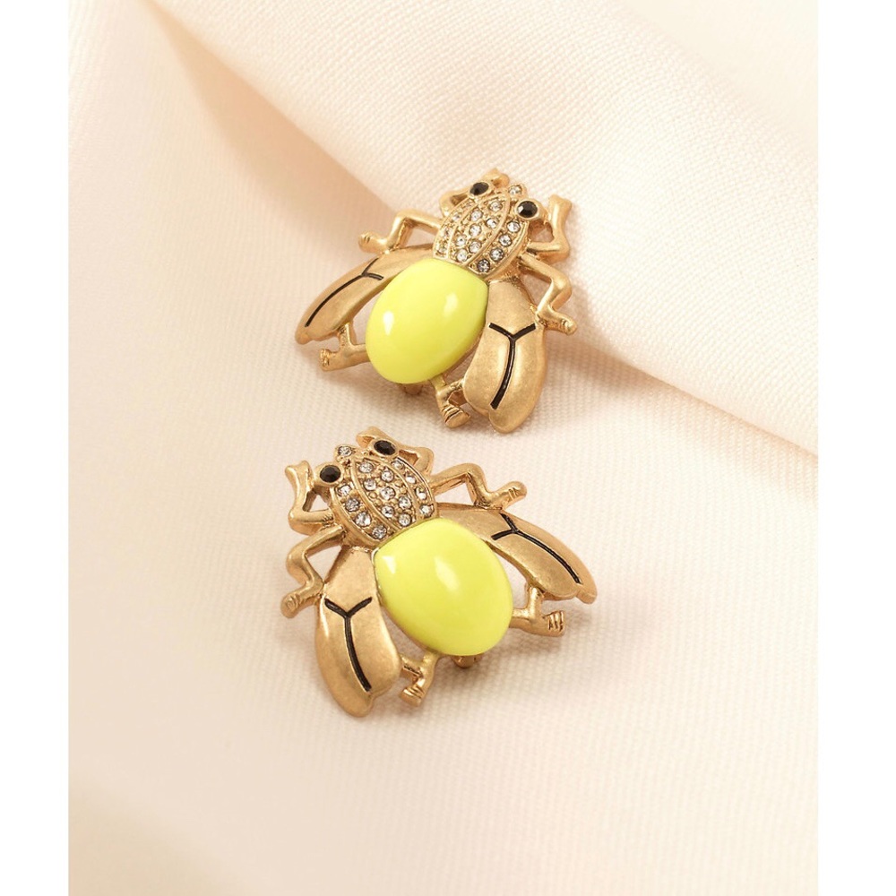 Stella & Dot [V] 2-in-1🐝Buzz Thrill Hoops Bumblebee Earrings - Picture 15 of 16